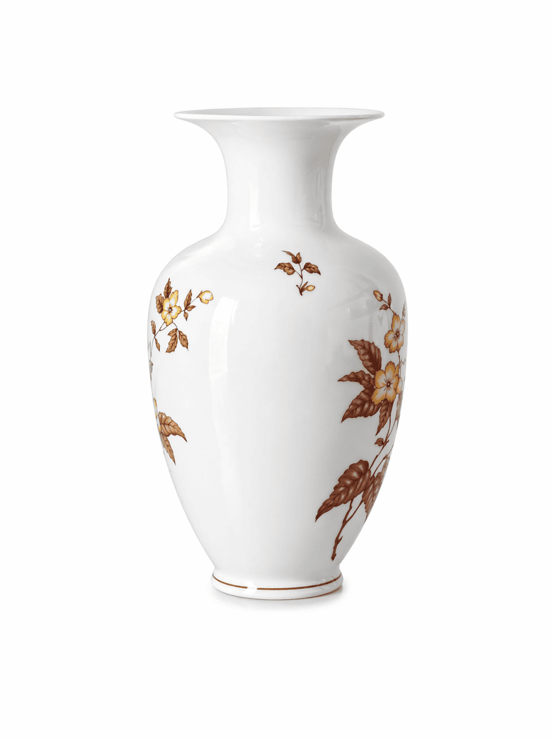 Wintageowy ceramiczny wazon z kwiatowym zdobieniem - 3