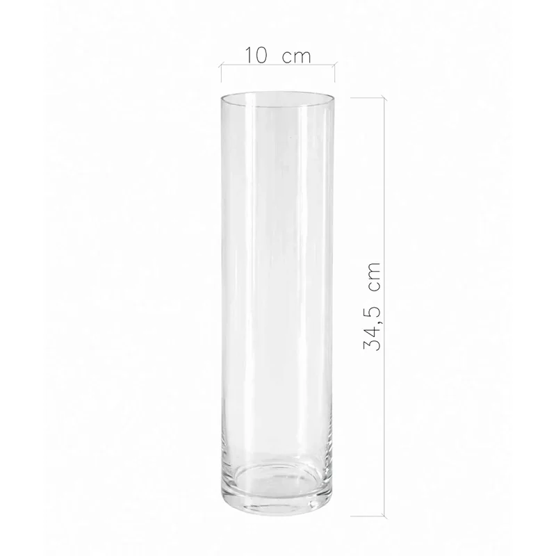 Szklany cylinder 35×10 cm - 2