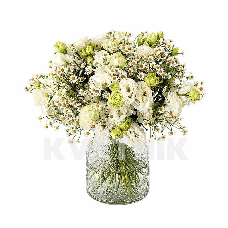 Chamomile + white Eustoma - 1